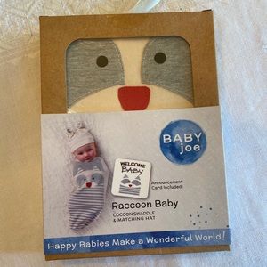 New in box Raccoon Swaddle